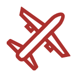 an icon displaying an airplane