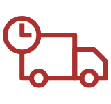 an icon displaying a box truck and a clock